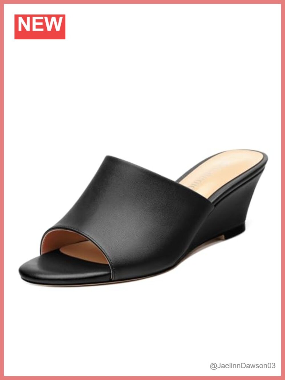 Women's Wedge Sandals Open Toe 2 Inch Heel Slip On Casual Summer Shoes